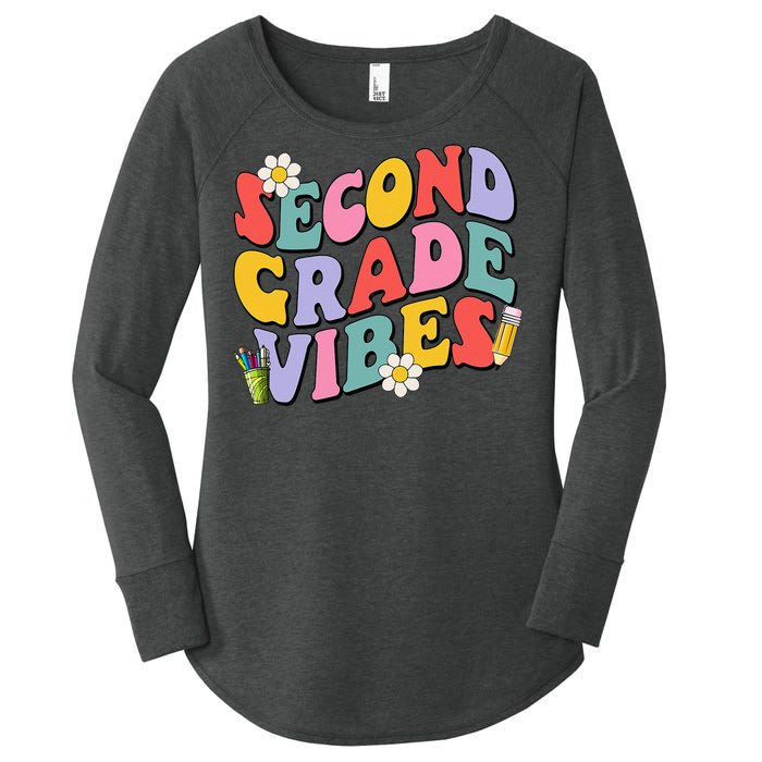 Second Grade Vibes Back To School 2nd Grade Team 1st Day Women's Perfect Tri Tunic Long Sleeve Shirt