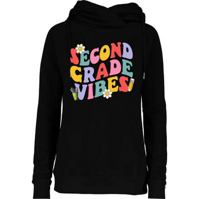 Second Grade Vibes Back To School 2nd Grade Team 1st Day Womens Funnel Neck Pullover Hood