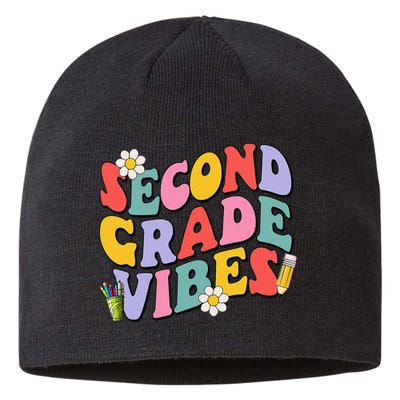 Second Grade Vibes Back To School 2nd Grade Team 1st Day Sustainable Beanie
