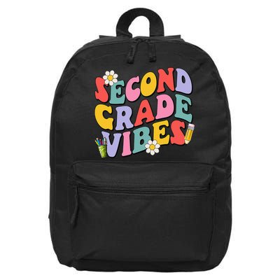 Second Grade Vibes Back To School 2nd Grade Team 1st Day 16 in Basic Backpack