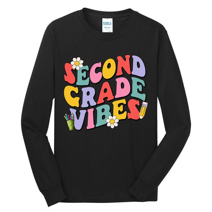 Second Grade Vibes Back To School 2nd Grade Team 1st Day Tall Long Sleeve T-Shirt