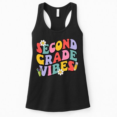 Second Grade Vibes Back To School 2nd Grade Team 1st Day Womens Tank Top