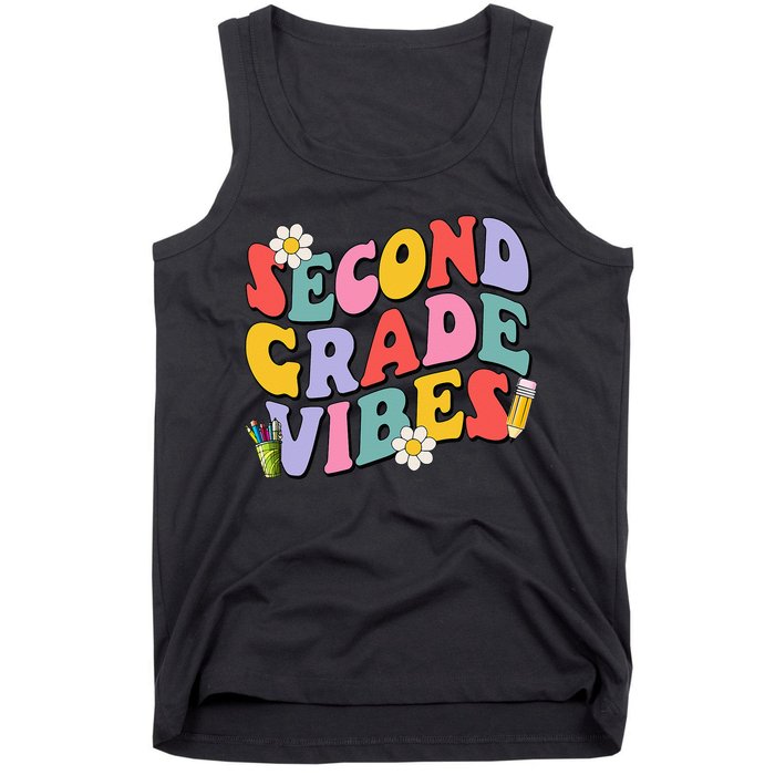 Second Grade Vibes Back To School 2nd Grade Team 1st Day Tank Top
