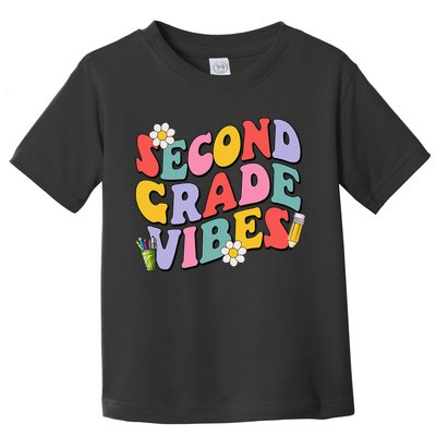 Second Grade Vibes Back To School 2nd Grade Team 1st Day Toddler T-Shirt