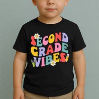 Second Grade Vibes Back To School 2nd Grade Team 1st Day Toddler T-Shirt