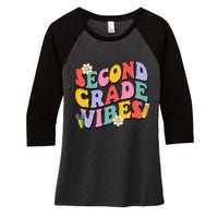 Second Grade Vibes Back To School 2nd Grade Team 1st Day Women's Tri-Blend 3/4-Sleeve Raglan Shirt