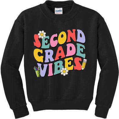 Second Grade Vibes Back To School 2nd Grade Team 1st Day Kids Sweatshirt