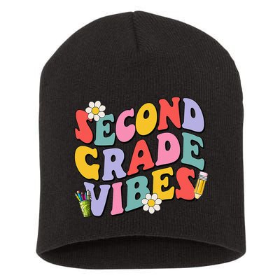 Second Grade Vibes Back To School 2nd Grade Team 1st Day Short Acrylic Beanie