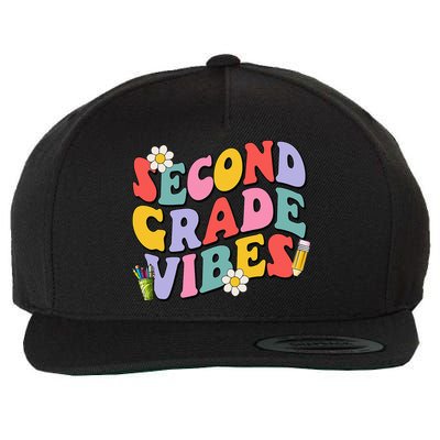 Second Grade Vibes Back To School 2nd Grade Team 1st Day Wool Snapback Cap