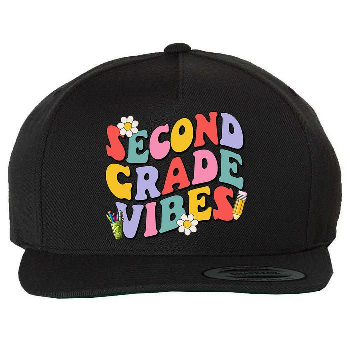 Second Grade Vibes Back To School 2nd Grade Team 1st Day Wool Snapback Cap