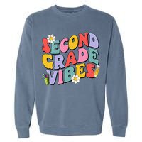 Second Grade Vibes Back To School 2nd Grade Team 1st Day Garment-Dyed Sweatshirt