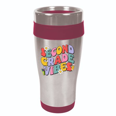 Second Grade Vibes Back To School 2nd Grade Team 1st Day 16oz Travel Tumbler