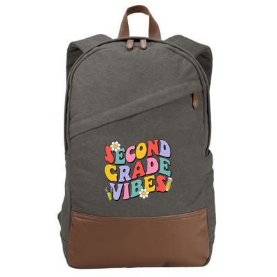 Second Grade Vibes Back To School 2nd Grade Team 1st Day Cotton Canvas Backpack
