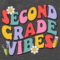 Second Grade Vibes Back To School 2nd Grade Team 1st Day Vector Backpack