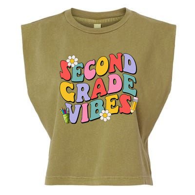 Second Grade Vibes Back To School 2nd Grade Team 1st Day Garment-Dyed Women's Muscle Tee