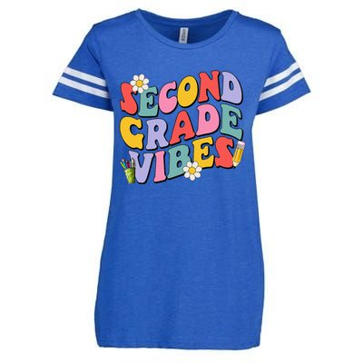 Second Grade Vibes Back To School 2nd Grade Team 1st Day Enza Ladies Jersey Football T-Shirt