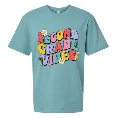 Second Grade Vibes Back To School 2nd Grade Team 1st Day Sueded Cloud Jersey T-Shirt