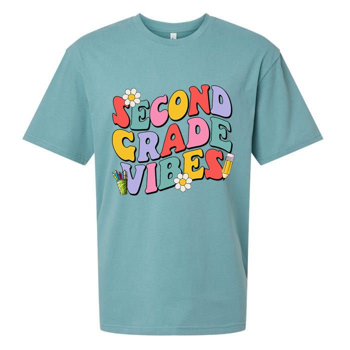 Second Grade Vibes Back To School 2nd Grade Team 1st Day Sueded Cloud Jersey T-Shirt
