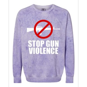 Stop Gun Violence Anti Guns Colorblast Crewneck Sweatshirt