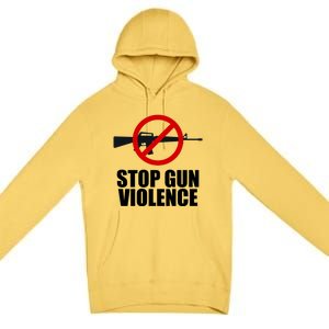 Stop Gun Violence Anti Guns Premium Pullover Hoodie