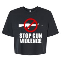 Stop Gun Violence Anti Guns Bella+Canvas Jersey Crop Tee