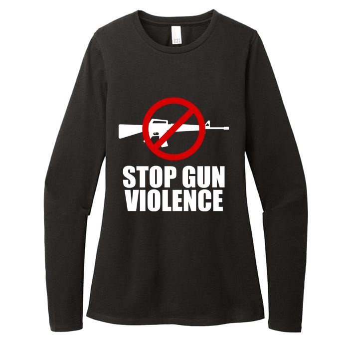 Stop Gun Violence Anti Guns Womens CVC Long Sleeve Shirt