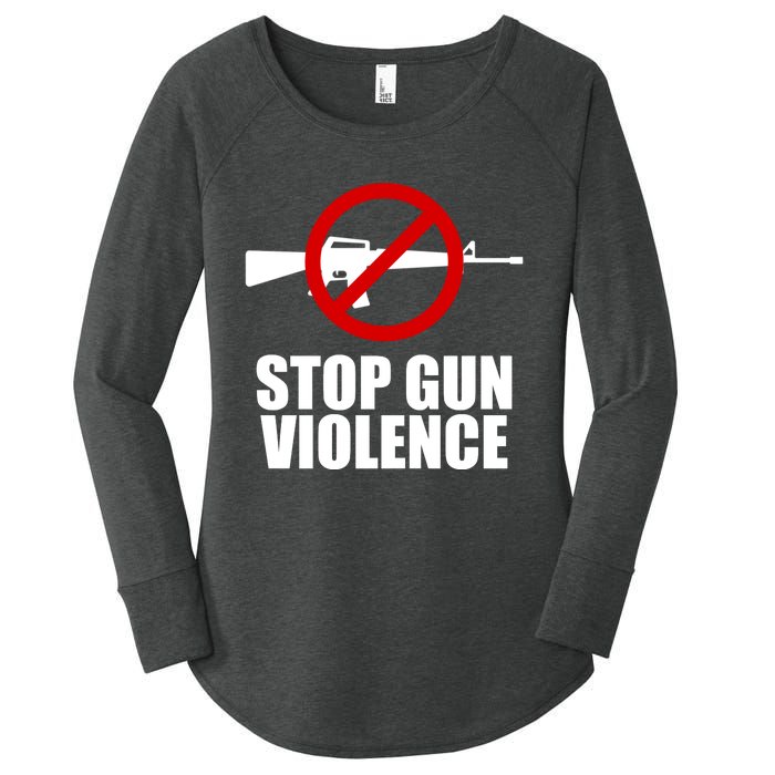 Stop Gun Violence Anti Guns Women's Perfect Tri Tunic Long Sleeve Shirt