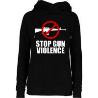 Stop Gun Violence Anti Guns Womens Funnel Neck Pullover Hood