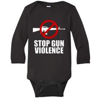 Stop Gun Violence Anti Guns Baby Long Sleeve Bodysuit