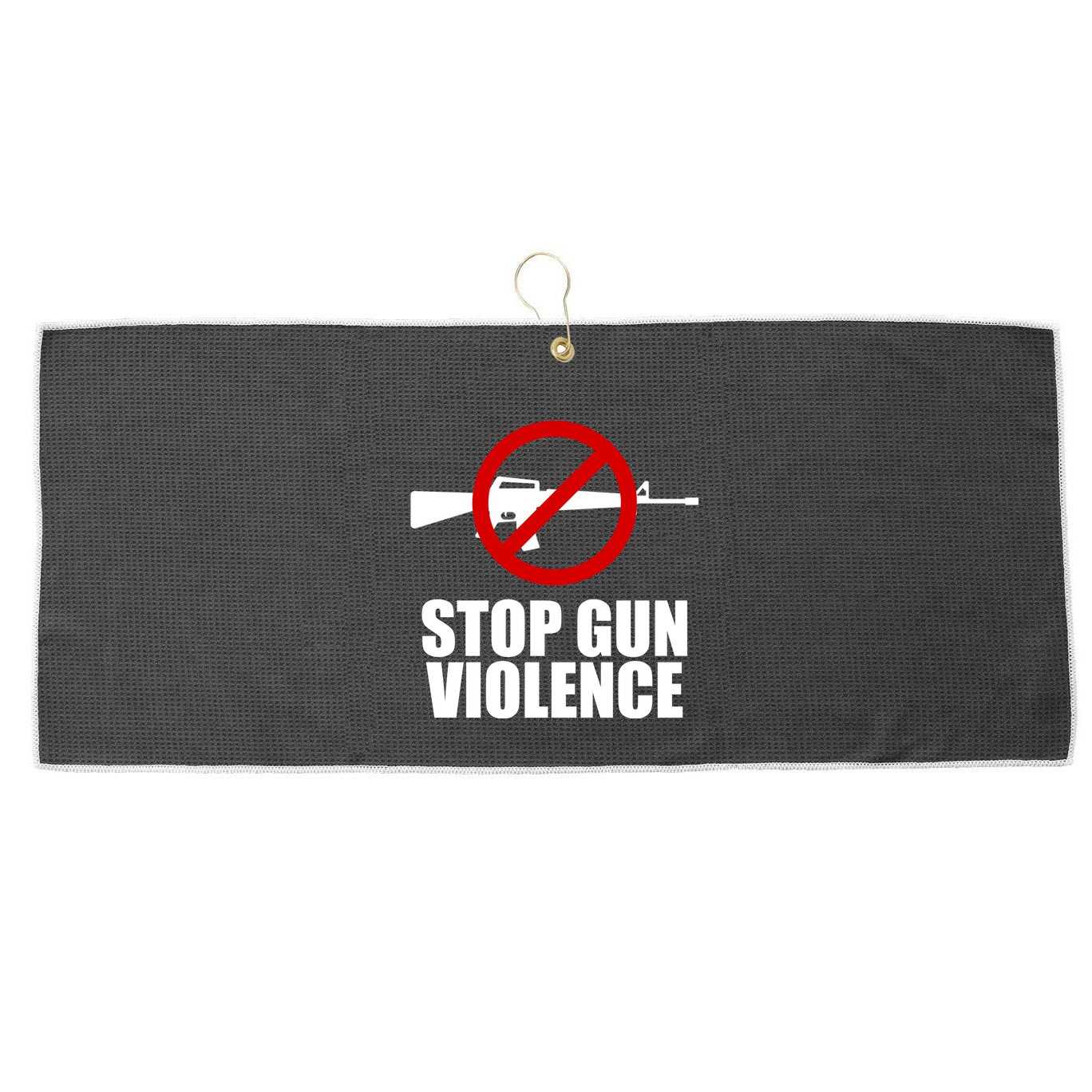 Stop Gun Violence Anti Guns Large Microfiber Waffle Golf Towel
