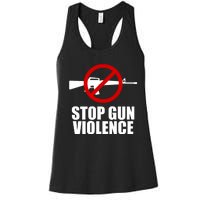 Stop Gun Violence Anti Guns Women's Racerback Tank