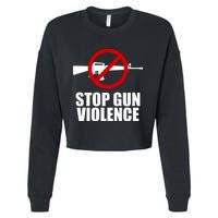 Stop Gun Violence Anti Guns Cropped Pullover Crew