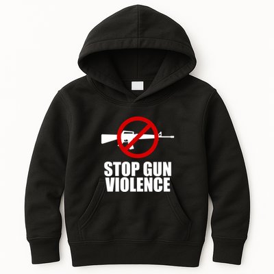 Stop Gun Violence Anti Guns Kids Hoodie