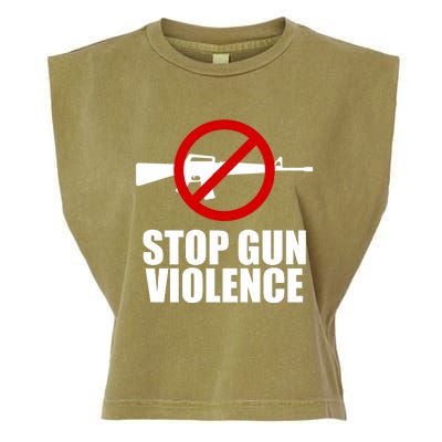 Stop Gun Violence Anti Guns Garment-Dyed Women's Muscle Tee