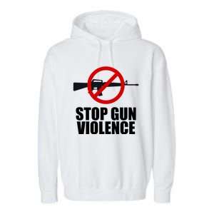 Stop Gun Violence Anti Guns Garment-Dyed Fleece Hoodie