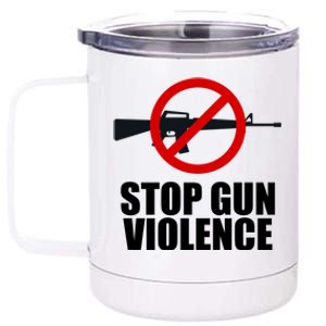 Stop Gun Violence Anti Guns 12 oz Stainless Steel Tumbler Cup