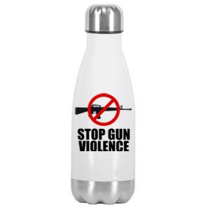 Stop Gun Violence Anti Guns Stainless Steel Insulated Water Bottle