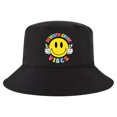Seventh Grade Vibes Teachers 7th Grade Team Back To School Cool Comfort Performance Bucket Hat