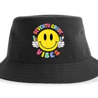 Seventh Grade Vibes Teachers 7th Grade Team Back To School Sustainable Bucket Hat