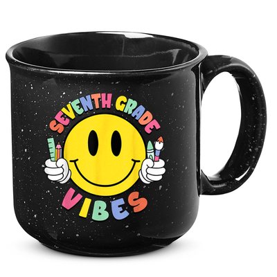 Seventh Grade Vibes Teachers 7th Grade Team Back To School 15oz Campfire Ceramic Mug