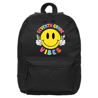 Seventh Grade Vibes Teachers 7th Grade Team Back To School 16 in Basic Backpack