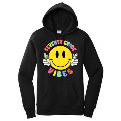 Seventh Grade Vibes Teachers 7th Grade Team Back To School Women's Pullover Hoodie