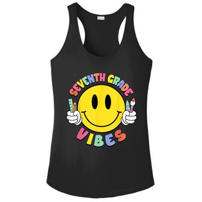 Seventh Grade Vibes Teachers 7th Grade Team Back To School Ladies PosiCharge Competitor Racerback Tank