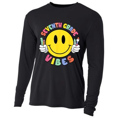 Seventh Grade Vibes Teachers 7th Grade Team Back To School Cooling Performance Long Sleeve Crew