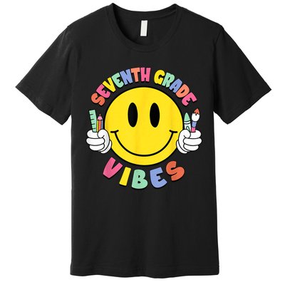 Seventh Grade Vibes Teachers 7th Grade Team Back To School Premium T-Shirt