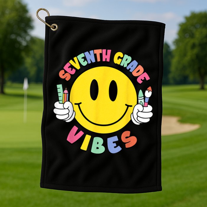 Seventh Grade Vibes Teachers 7th Grade Team Back To School Golf Towel