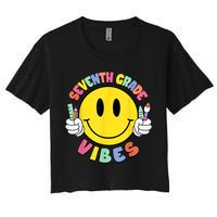 Seventh Grade Vibes Teachers 7th Grade Team Back To School Crop Top