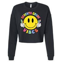 Seventh Grade Vibes Teachers 7th Grade Team Back To School Cropped Pullover Crew