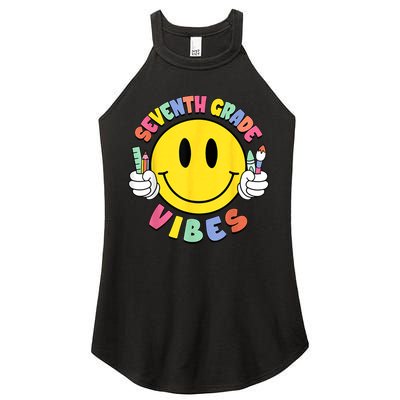 Seventh Grade Vibes Teachers 7th Grade Team Back To School Women's Perfect Tri Rocker Tank