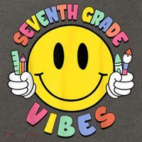Seventh Grade Vibes Teachers 7th Grade Team Back To School Cotton Canvas Backpack